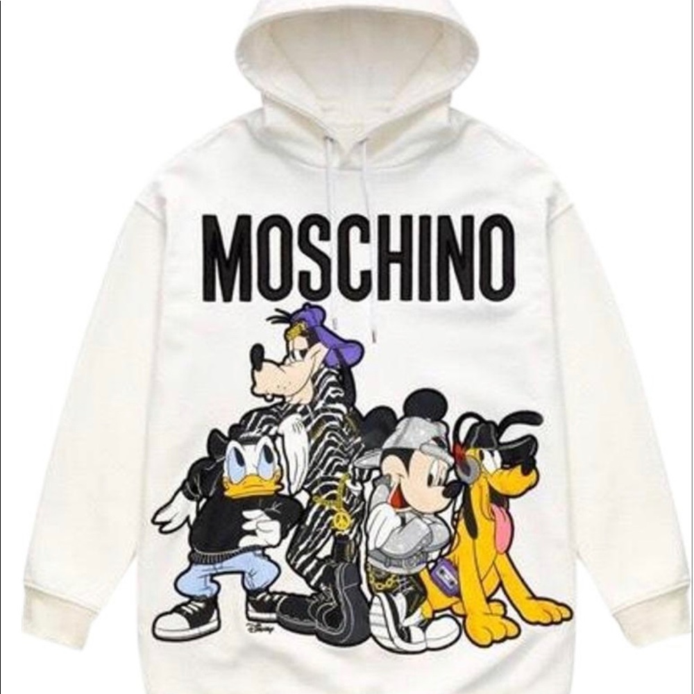 Moschino H&M Hoodie White Sweater